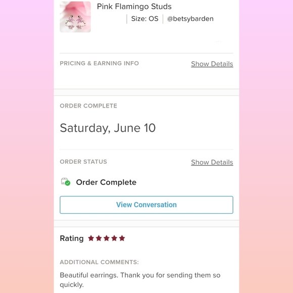 Pink Flamingo Studs - Picture 8 of 9